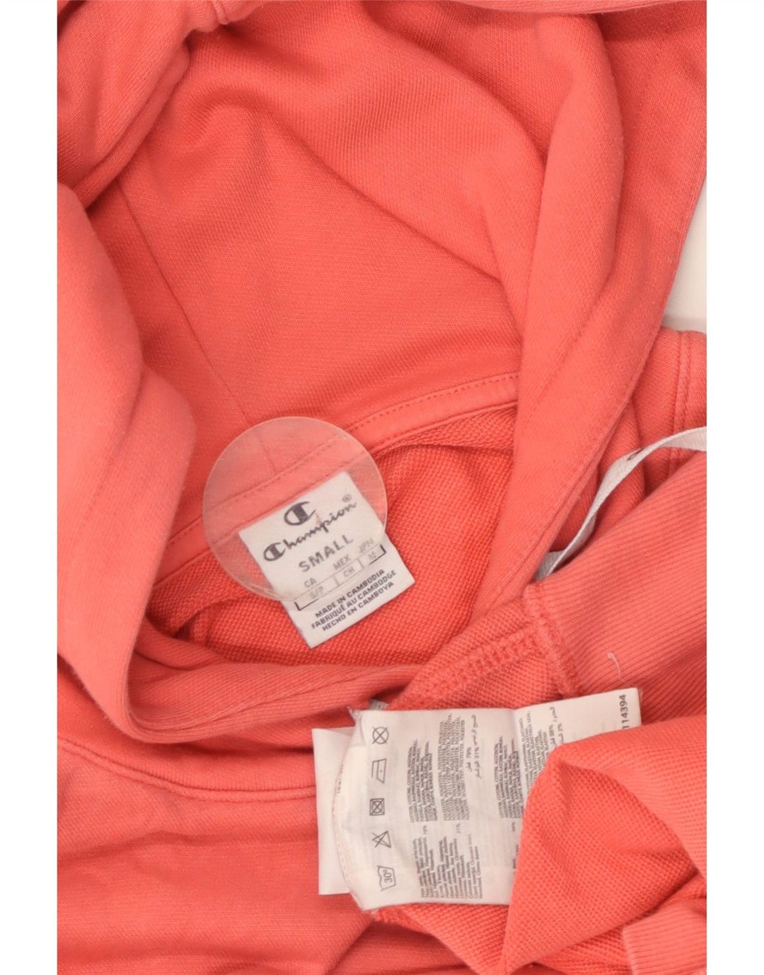 Champion Dame Hoodie Jumper UK 10 Small Pink Bomuld