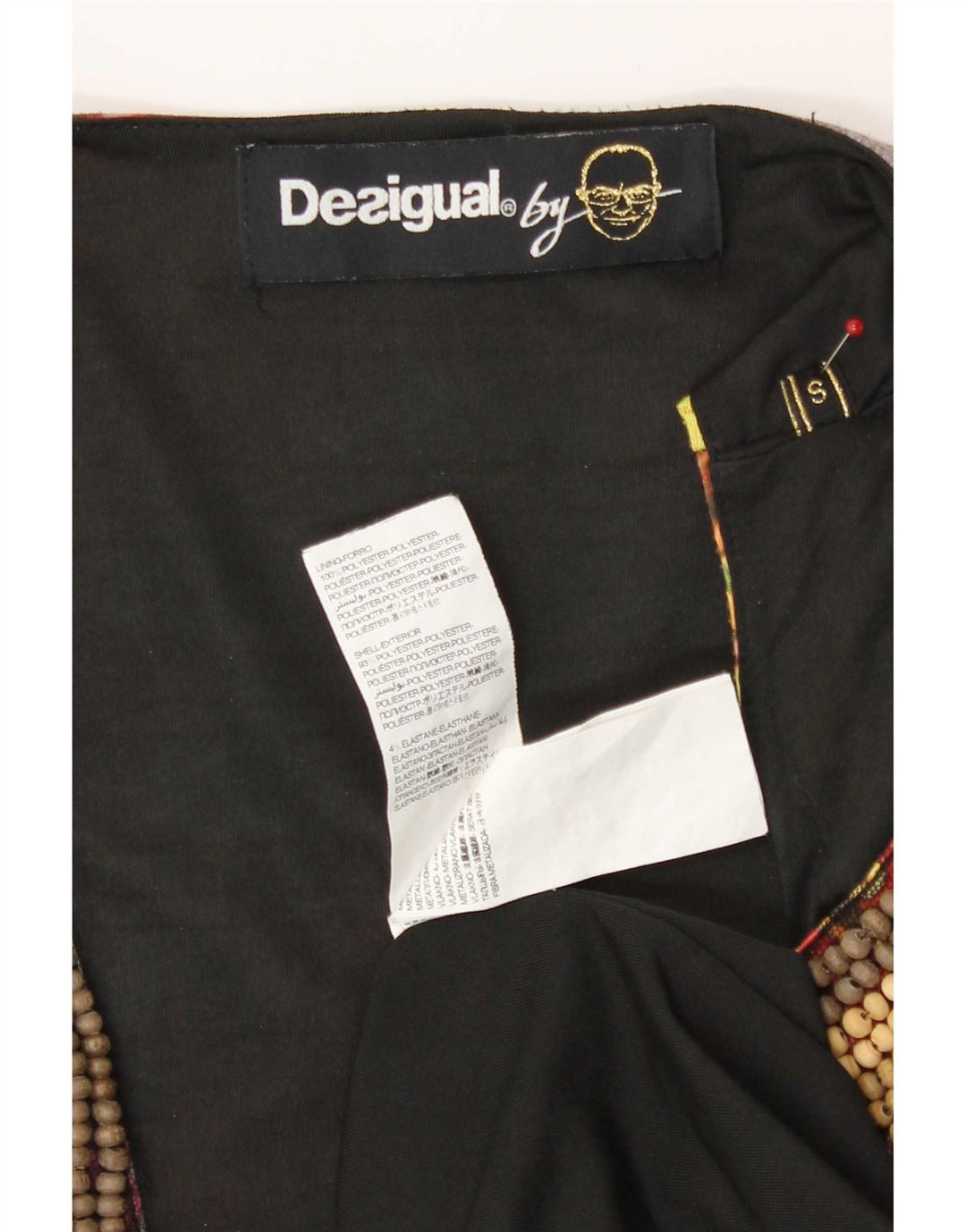 Desigual Dame Ærmeløs Basic Kjole UK 10 Small Multicolored Floral