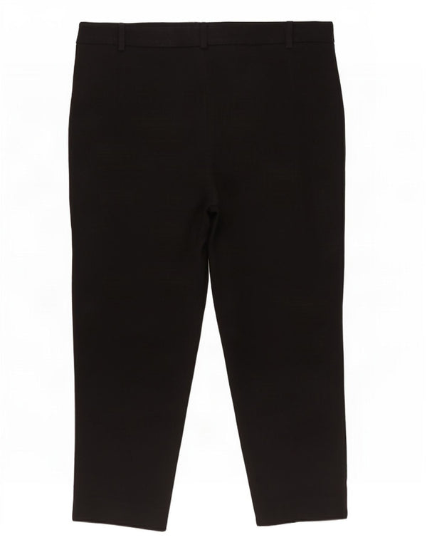 Marks & Spencer Womens The Mia Capri Trousers UK 16 Large W34 L22 Black