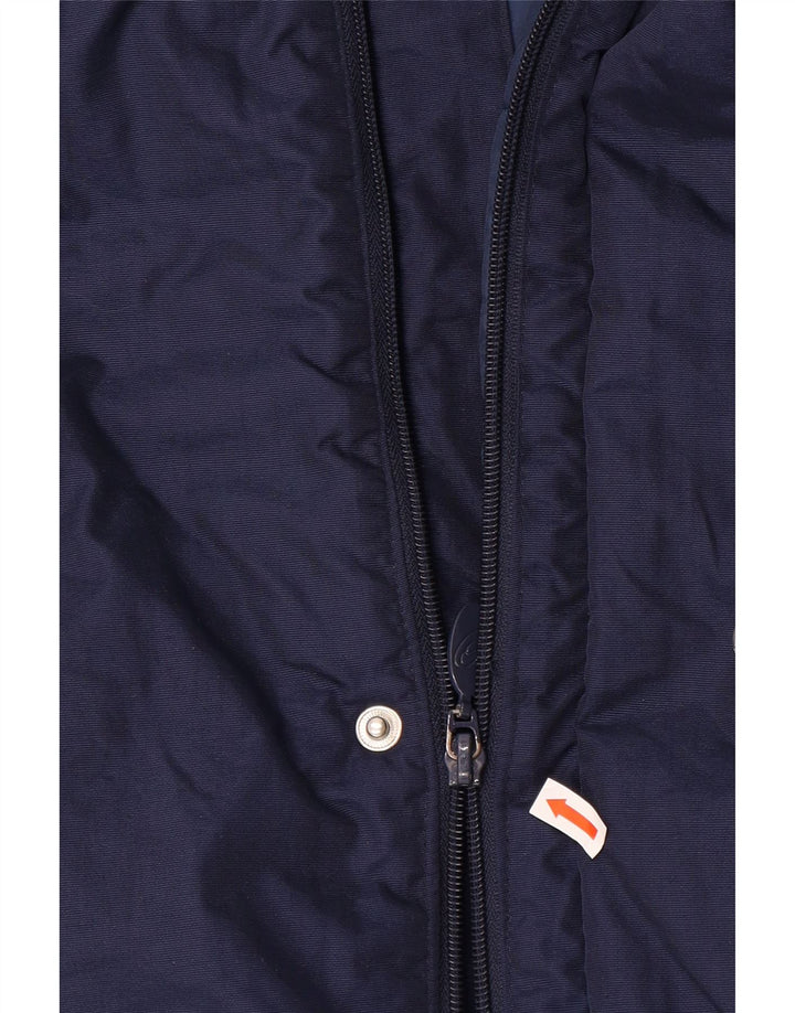 Asics Herre grafisk polstret jakke UK 42 XL marineblå nylon