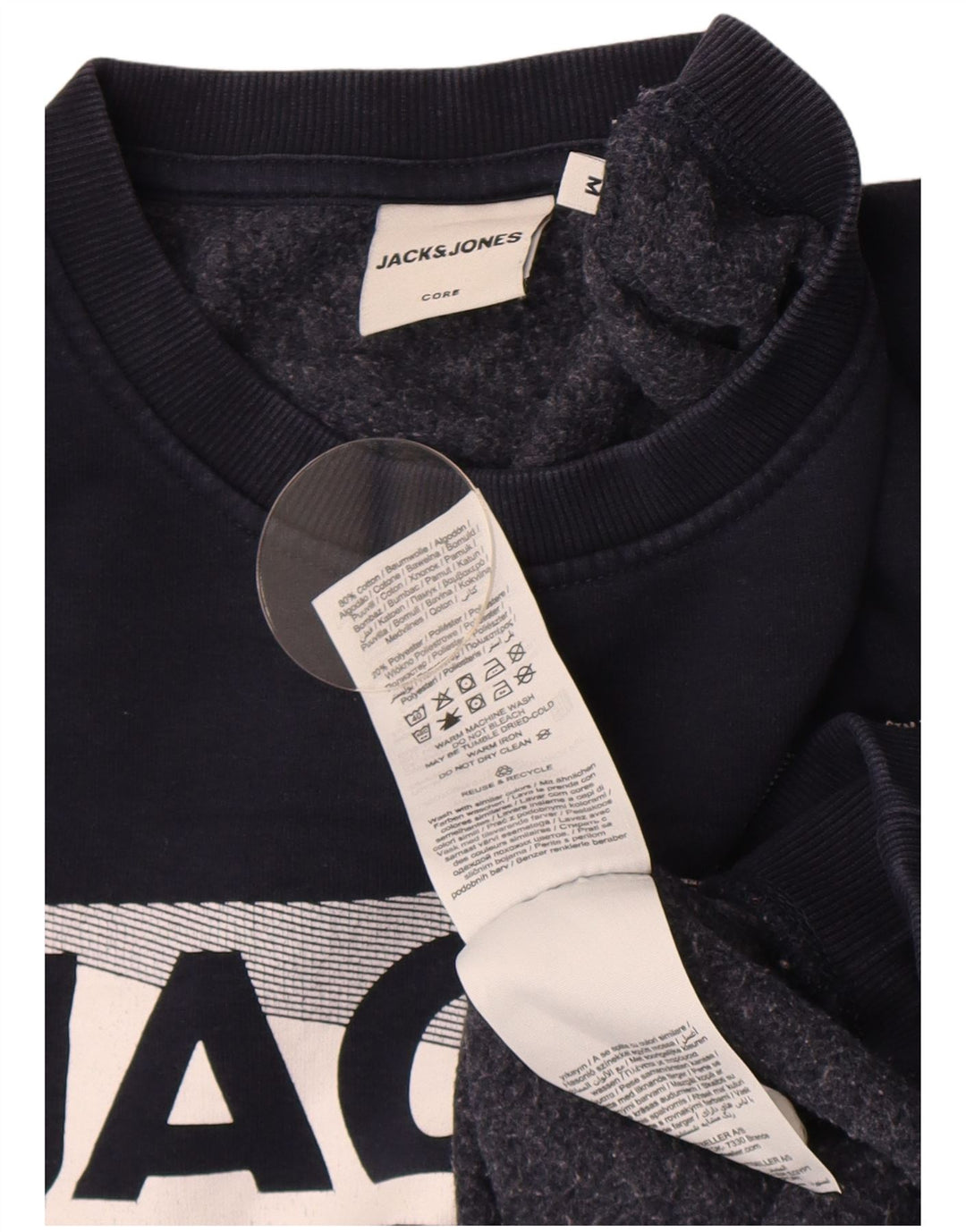 Jack & Jones Herre grafisk sweatshirt Jumper Medium Navyblå Bomuld