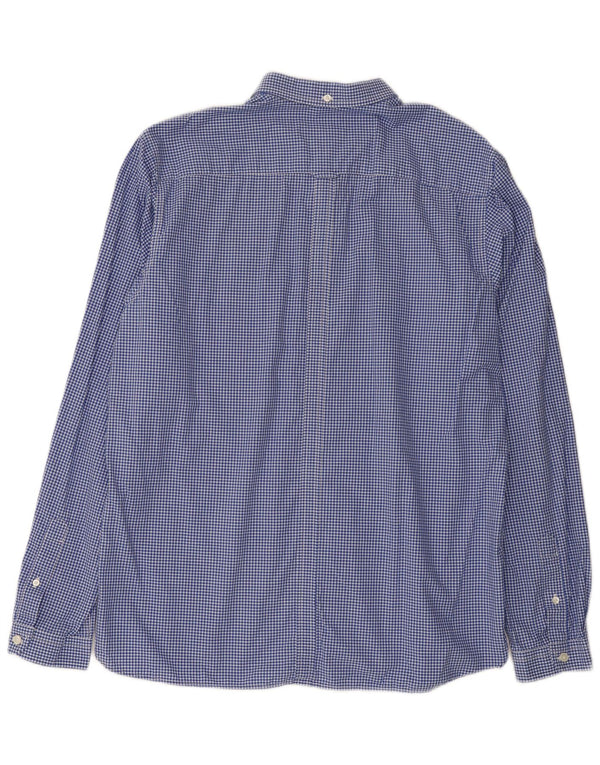 Fred Perry Herre Slim Fit Shirt XL Blå Gingham Bomuld