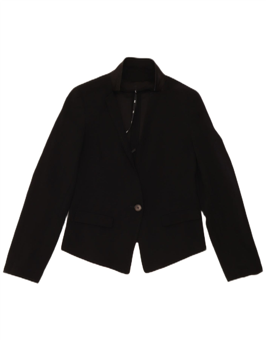 Marella Dame 1 Knap Blazer Jakke UK 8 Lille Sort Polyester