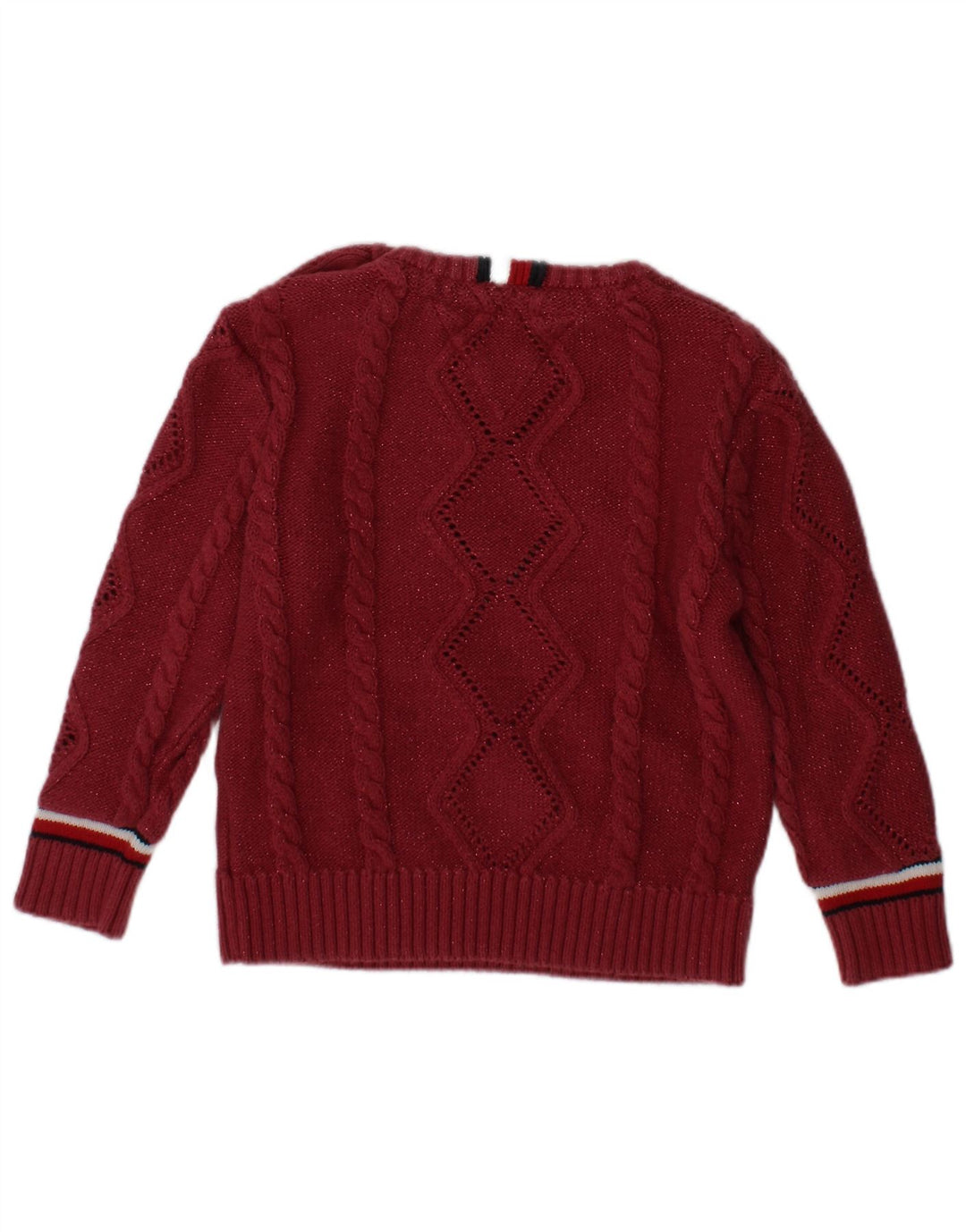 TOMMY HILFIGER Babypiger Boat Neck sweater 12-18 måneder Burgundy