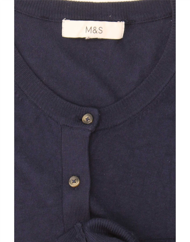 Marks & Spencer Dame Cardigan Sweater UK 16 Large Navy Blue