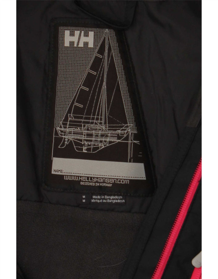 Helly Hansen Dame Grafisk Windbreaker Jacket UK 14 Medium Sort Polyester
