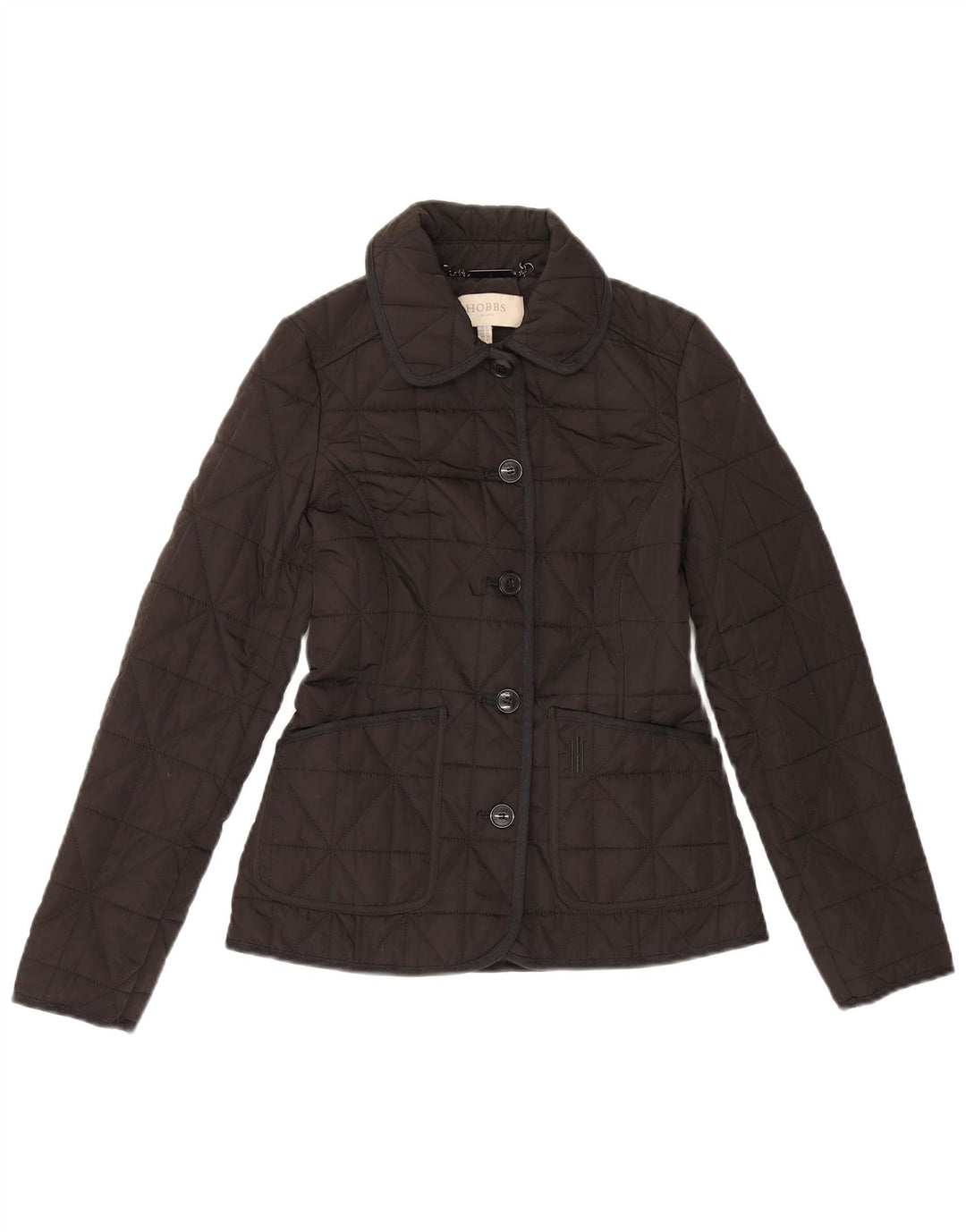 Hobbs Quiltet jakke til kvinder UK 6 XS Sort Polyester Classic