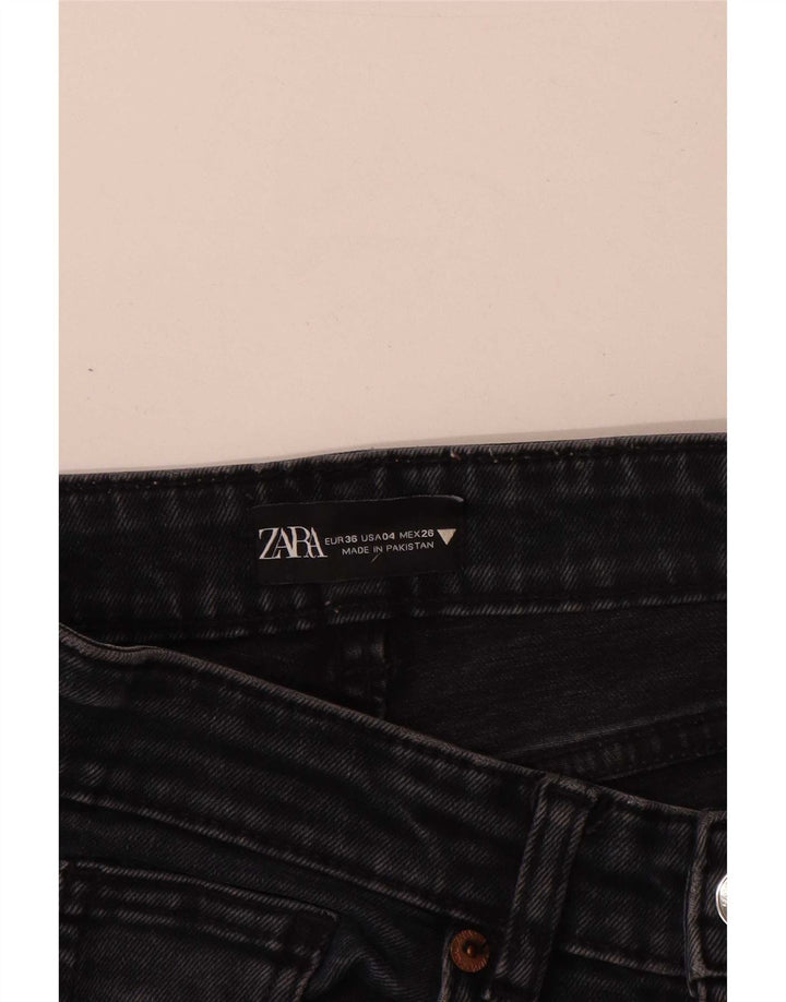 Zara Dame Bootcut Jeans EU 36 XS W26 L27 Sort