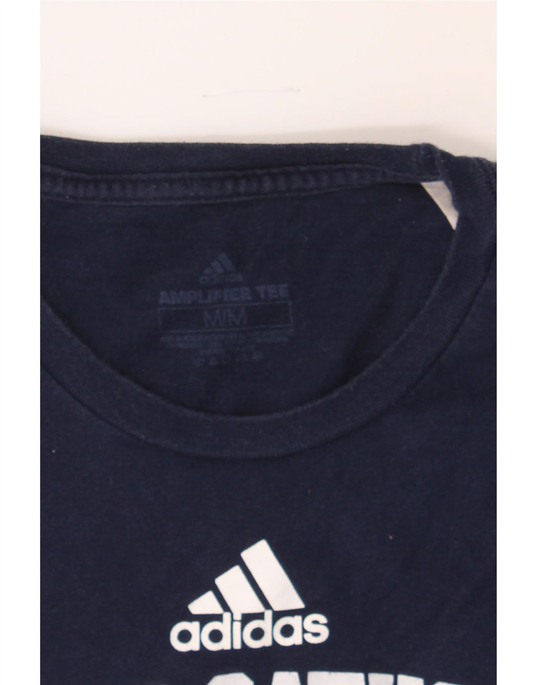 ADIDAS Womens Morris Graphic T-Shirt Top UK 12 Medium Navy Blue Vintage Adidas and Second-Hand Adidas from Messina Hembry 