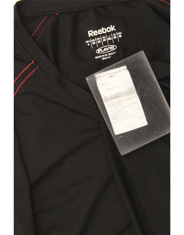 Reebok Dametop Langærmet UK 12 Medium Sort Polyester