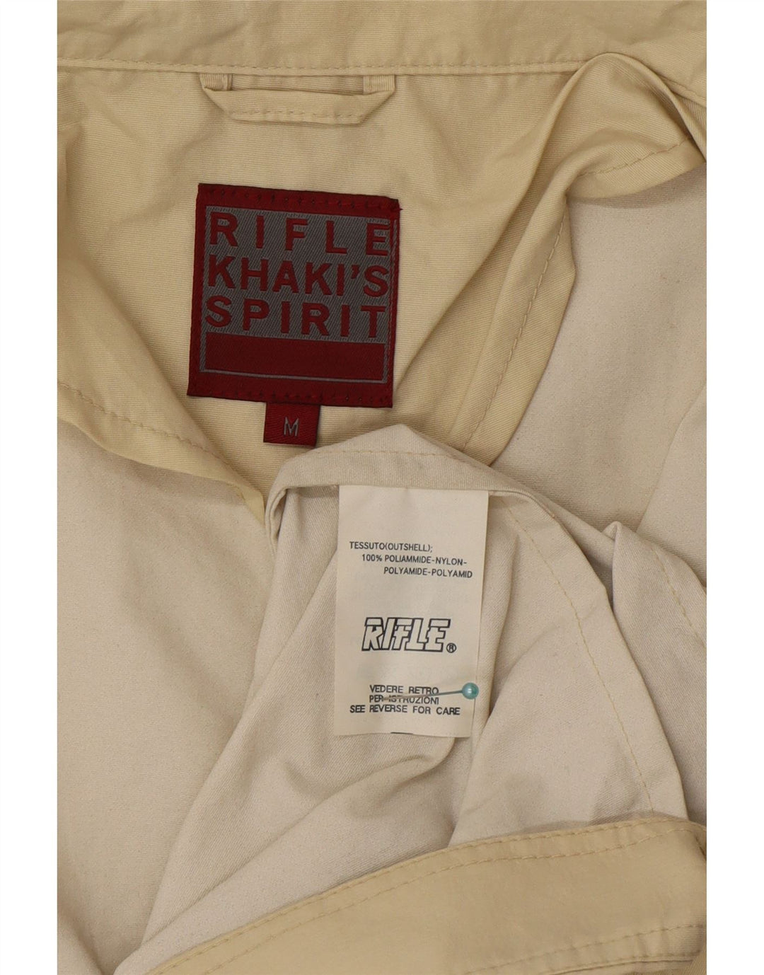 Riffel Herre Bomber Jacket UK 38 Medium Beige Polyamid