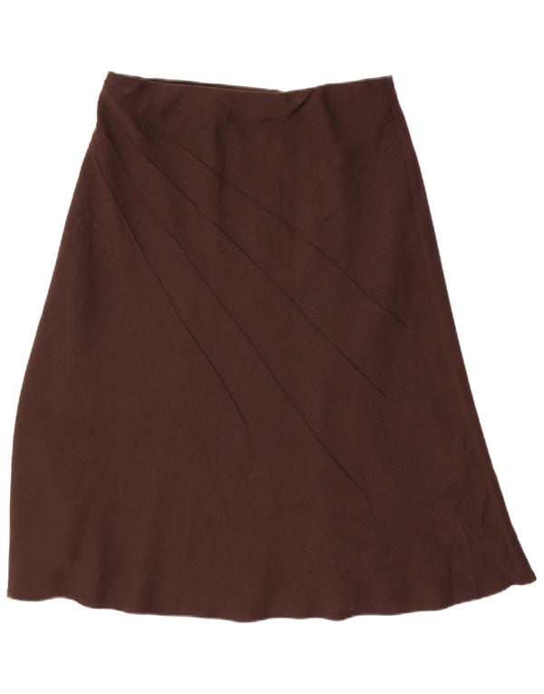 Marks & Spencer Dame A-Line nederdel UK 16 Large W36 Brun Polyester