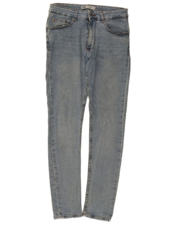 Zara Herre Skinny Jeans EU 42 Large W32 L32 Blå Bomuld