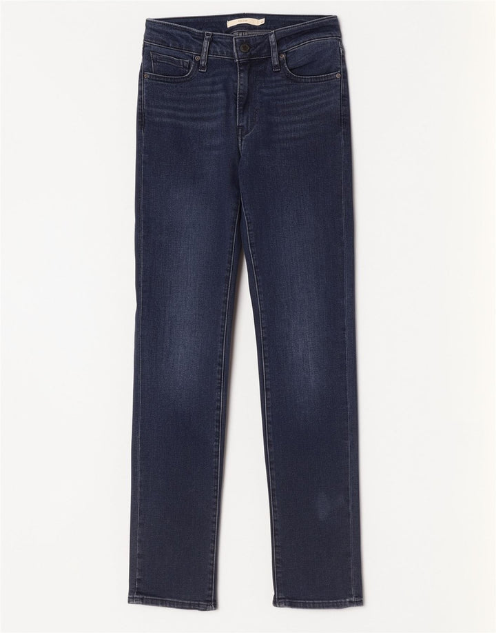 Levi's Dame 712 Slim Jeans W26 L30 Marineblå Bomuld