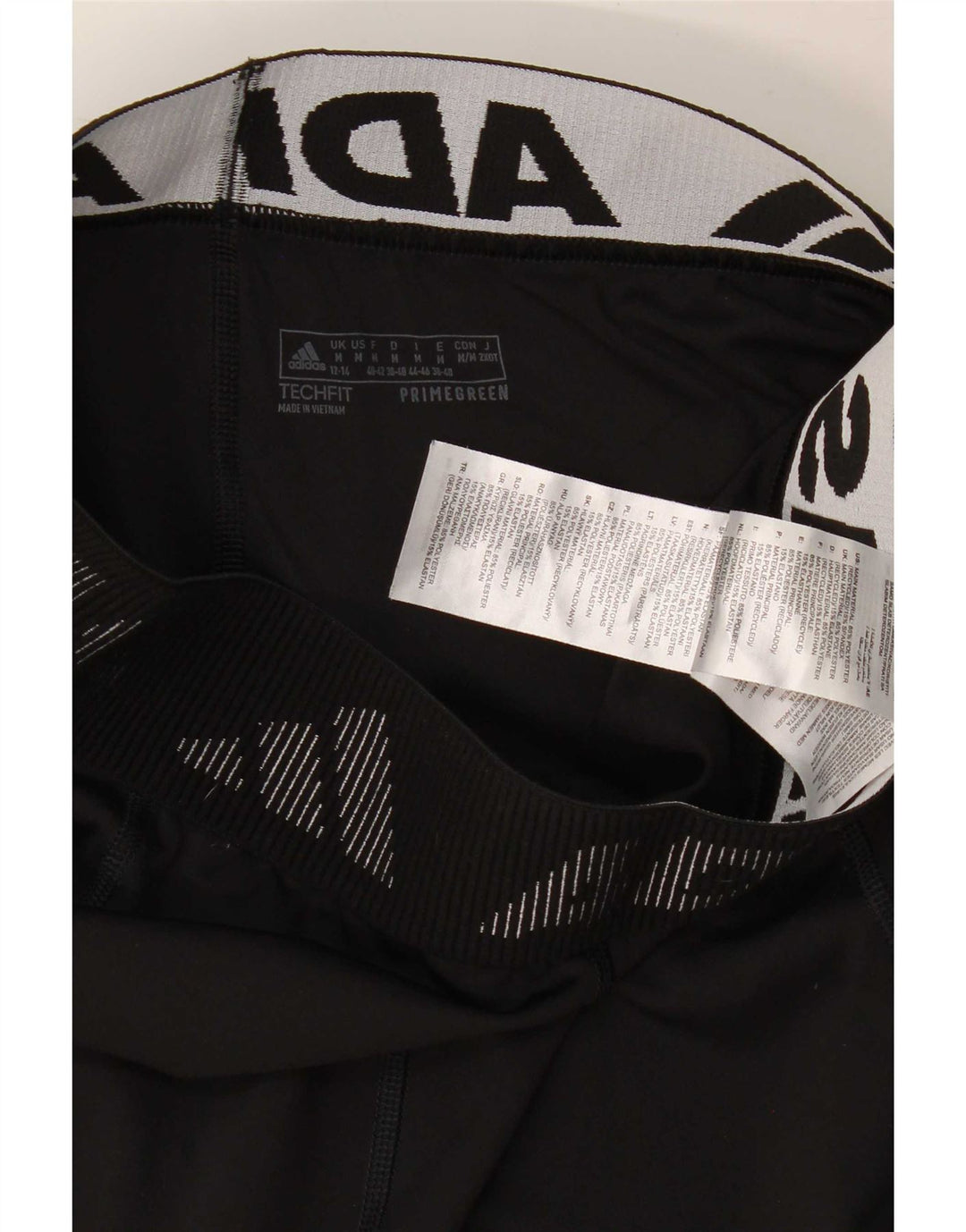 Adidas Womens Grafiske Capri Leggings UK 12/14 Medium Black Polyester