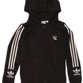 Adidas Dame Grafisk Hættetrøje Sweater UK 12 Medium Sort Polyester
