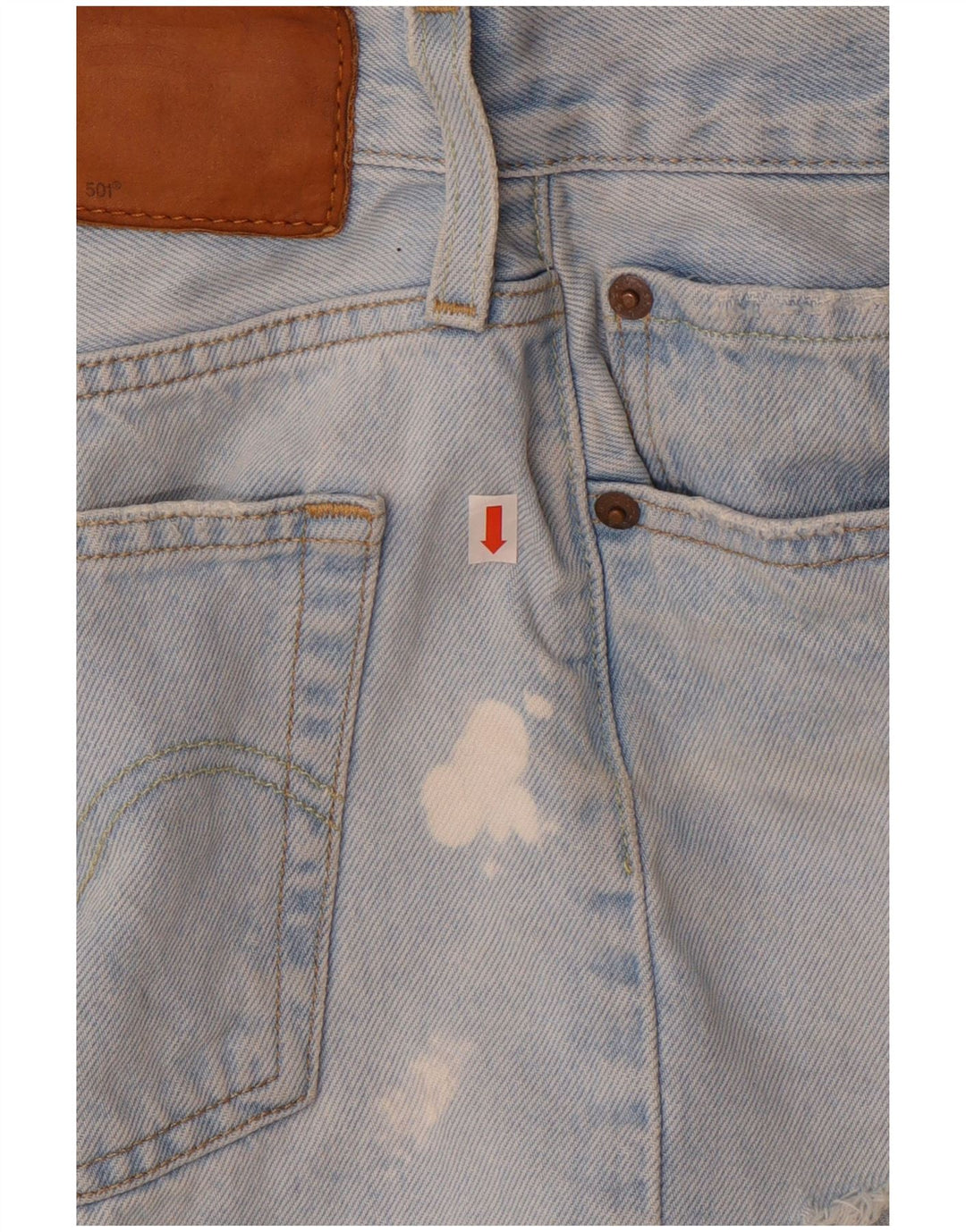 Levi's Womens 501 denimshorts W27 Små blå bomuld