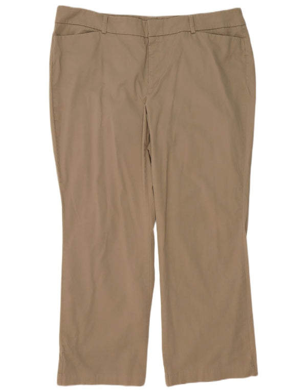 DOCKERS Lige fritidsbukser til kvinder US 22 3XL W42 L30 Beige Bomuld