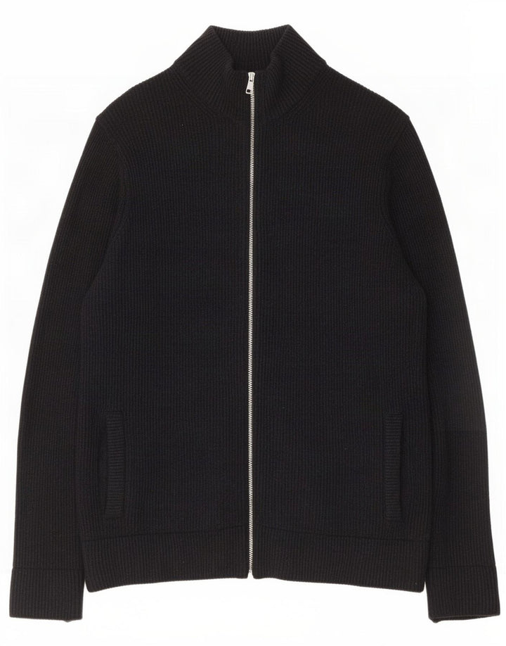 Marks & Spencer Herre Cardigan Sweater Medium Sort Uld