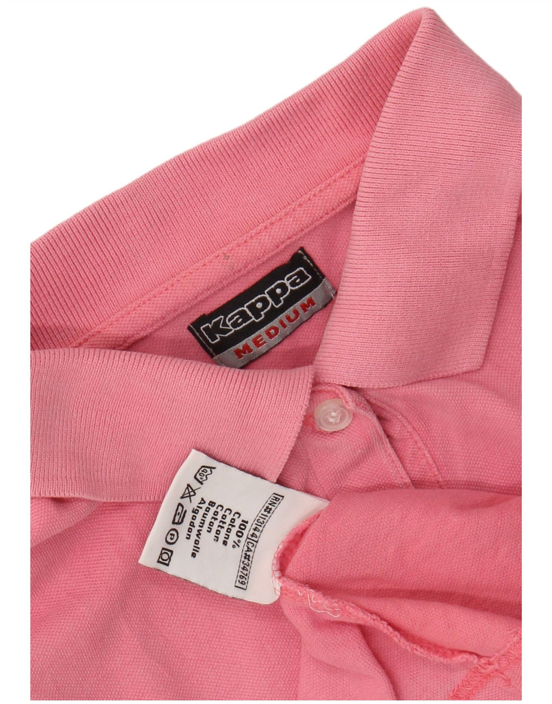 KAPPA Dame Polo Shirt UK 12 Medium Pink Bomuld