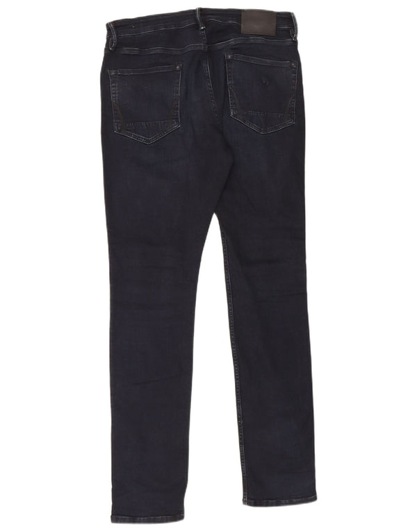 All Saints Herre Cigarette Slim Jeans W32 L32 Marineblå Bomuld