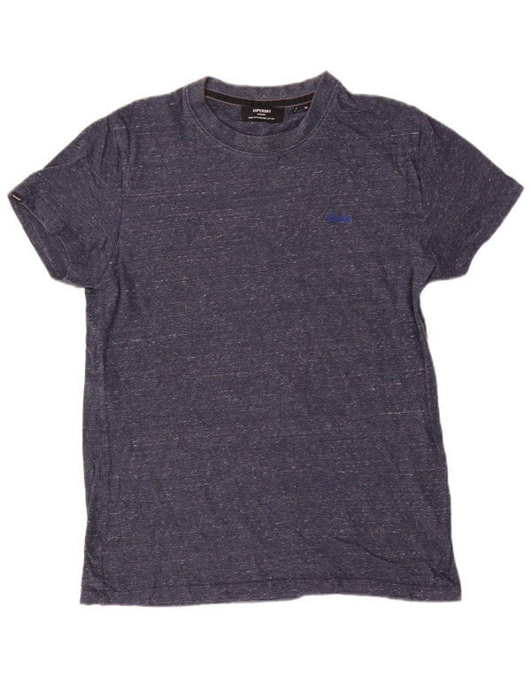 Superdry Herre T-shirt Top Medium Navyblå Flecked Bomuld