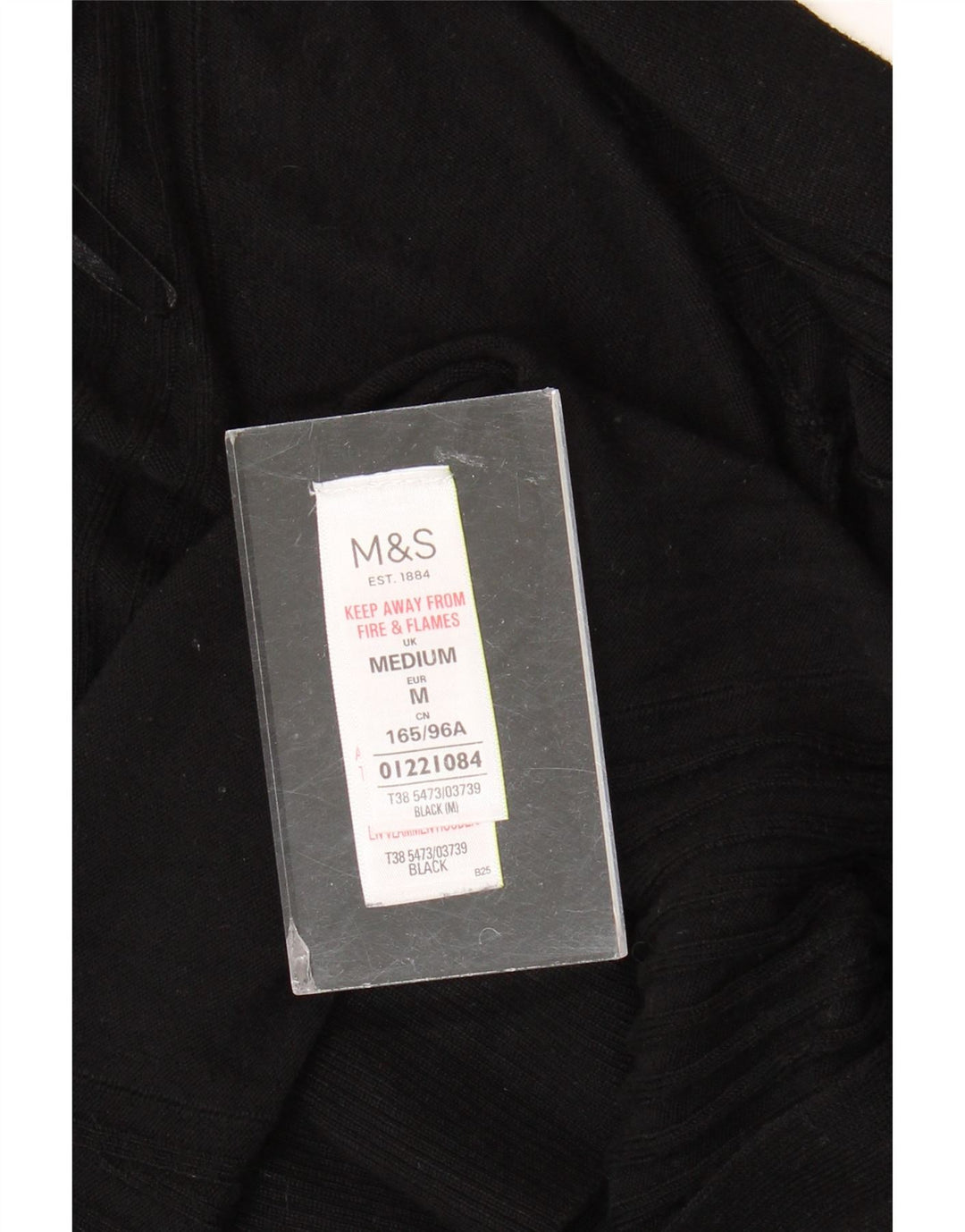 Marks & Spencer Dame Longline Open Cardigan Sweater UK 14 Medium Black