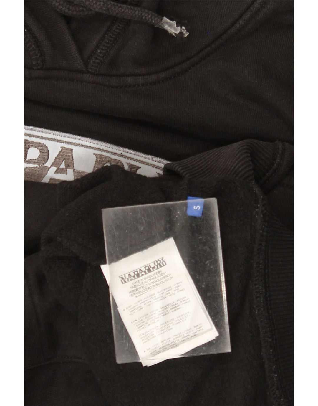 NAPAPIJRI Herre Geographic Graphic Hoodie Jumper Lille sort bomuld