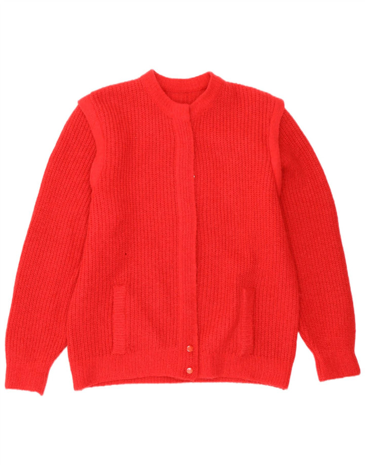 Vintage dame cardigan sweater UK 16 Large Red