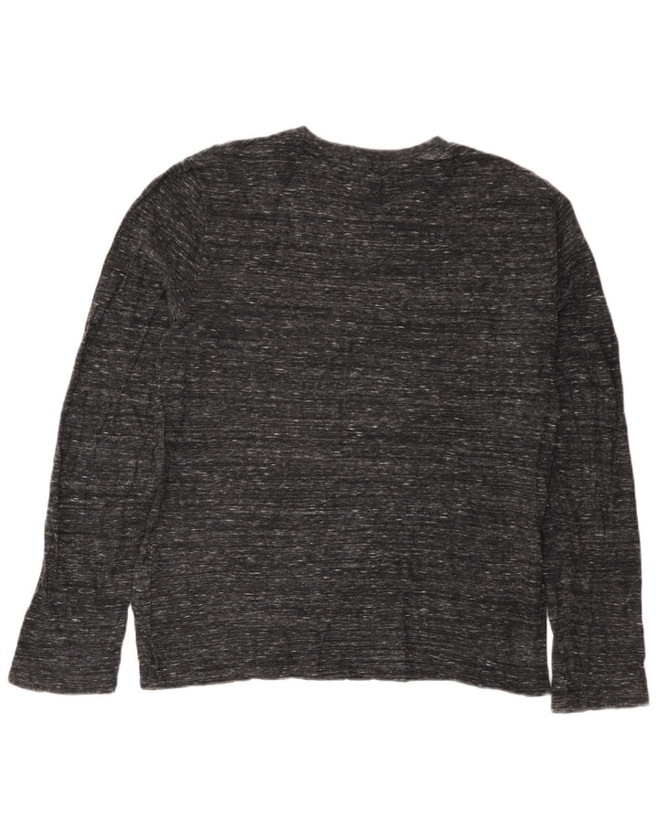 Superdry Herre Top Langærmet Stor Grå Flecked Bomuld