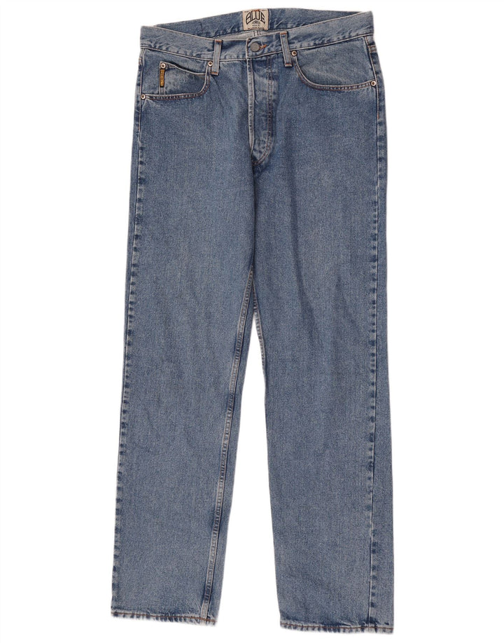 Armani Straight Jeans til mænd W36 L34 Blå Bomuld