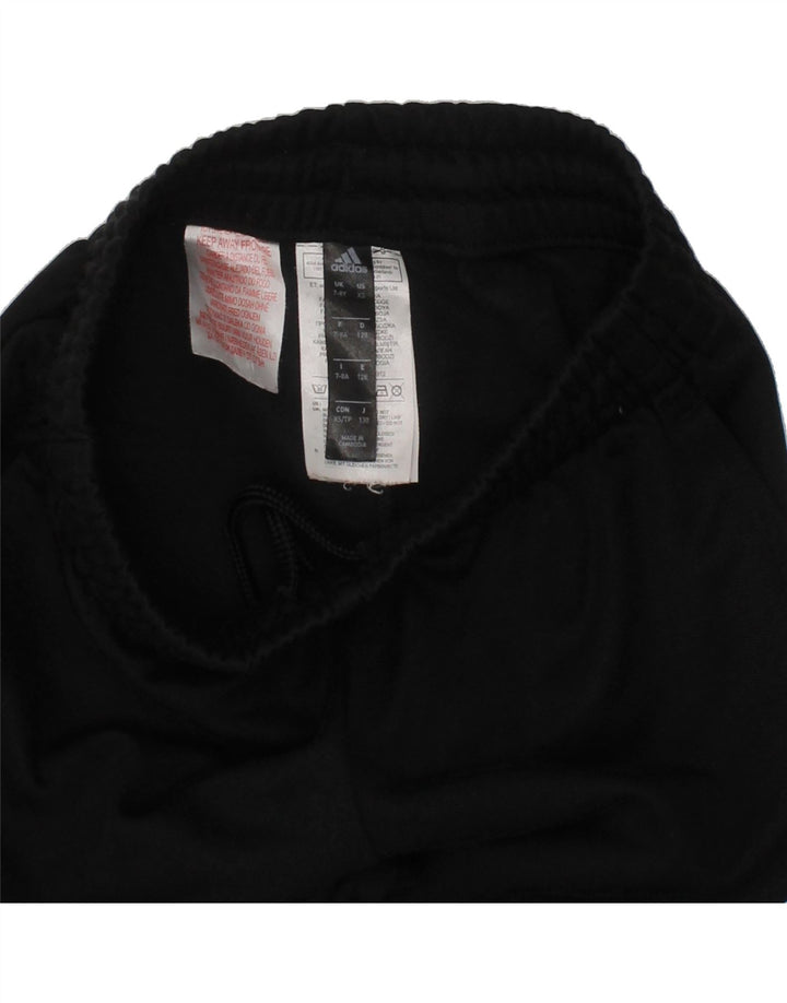ADIDAS Girls Tracksuit Trousers Joggers 7-8 Years  Black Polyester Vintage Adidas and Second-Hand Adidas from Messina Hembry 