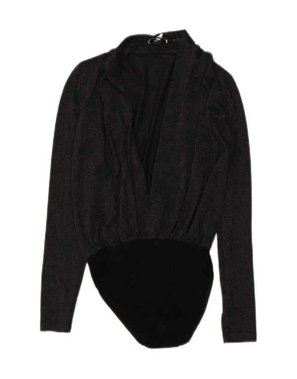 Reiss langærmet bodysuit til kvinder UK 6 XS grå viskose
