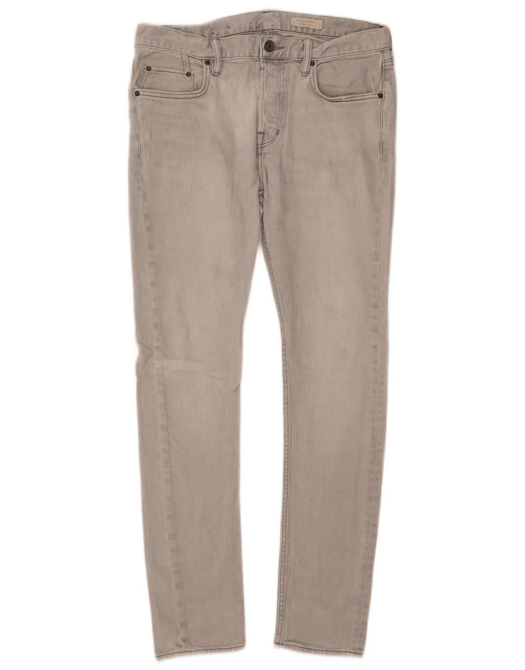 All Saints Herre Cigarette Skinny Jeans W35 L31 Grå