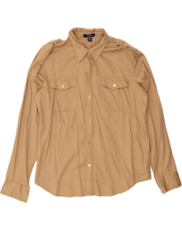 CHAPS Womens Military Shirt UK 18 XL Brown Cotton Vintage Chaps and Second-Hand Chaps from Messina Hembry 