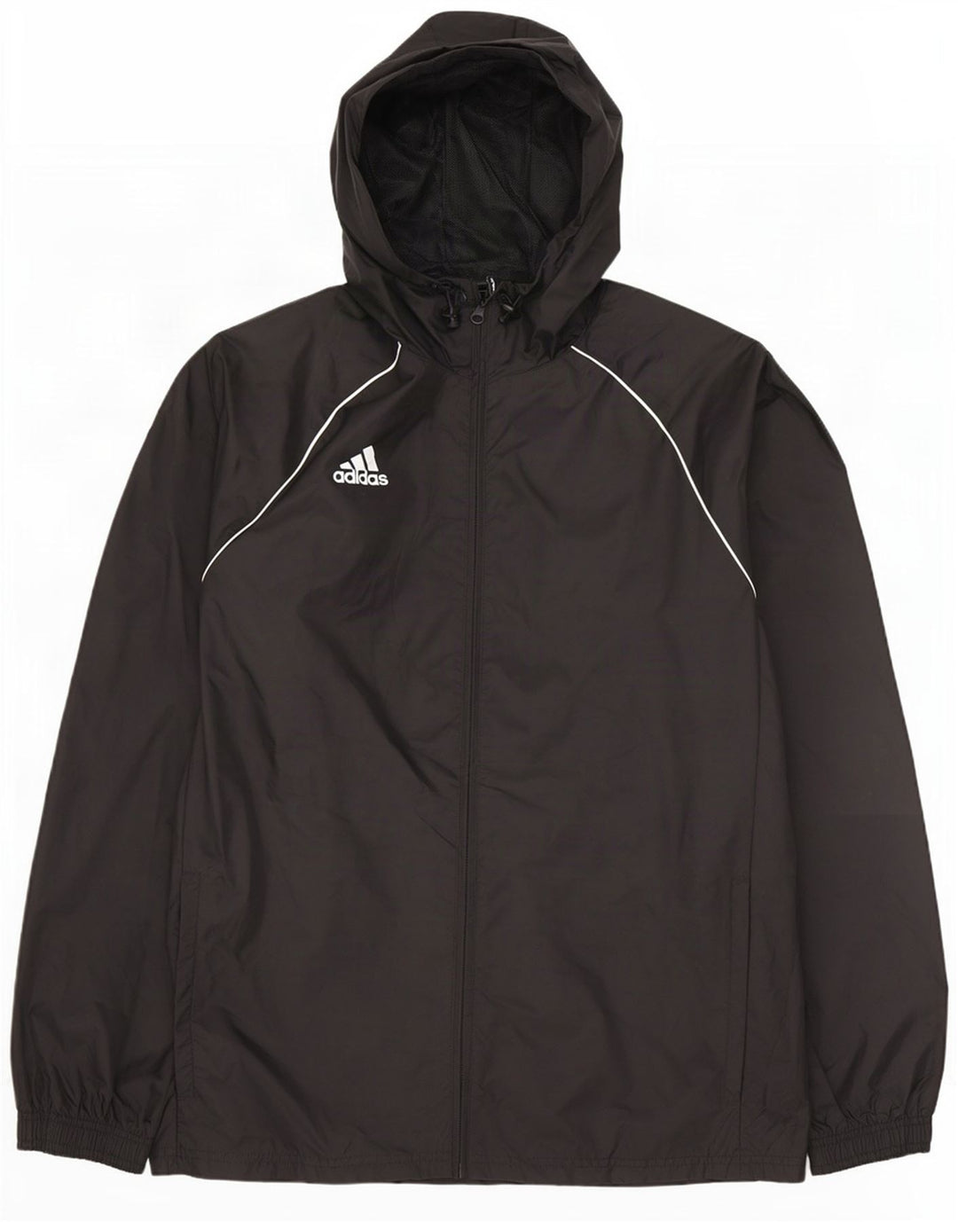 Adidas Regnjakke med hætte til mænd UK 38 Medium Sort Nylon