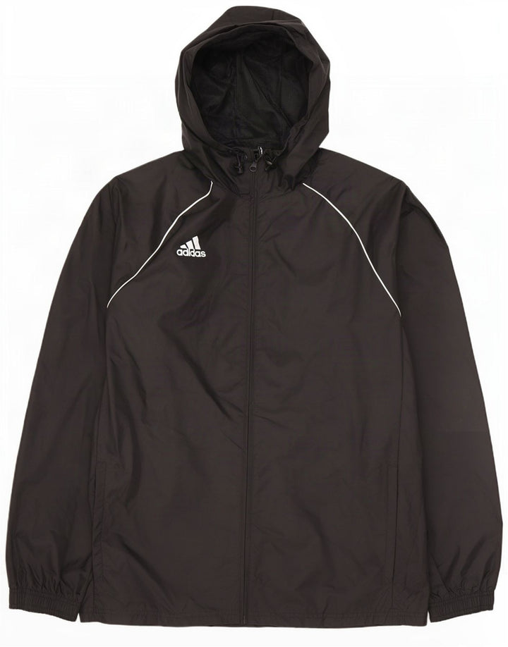 Adidas Regnjakke med hætte til mænd UK 38 Medium Sort Nylon