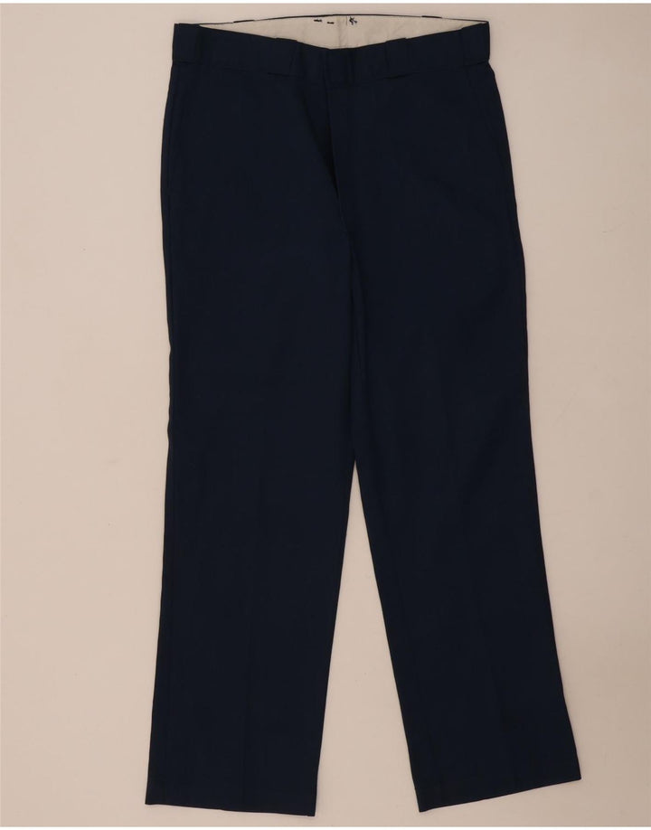 Dickies Straight Chino-bukser til mænd W34 L31 Marineblå polyester