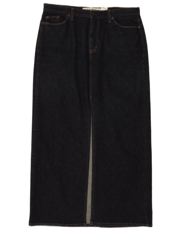 Gap Dame Maxi Denim Nederdel US 12 Large W34 Navy Blue Bomuld