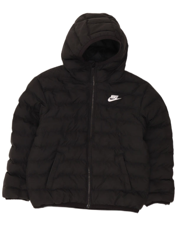 NIKE Polstret hættejakke til drenge 10-11 år Medium sort polyester