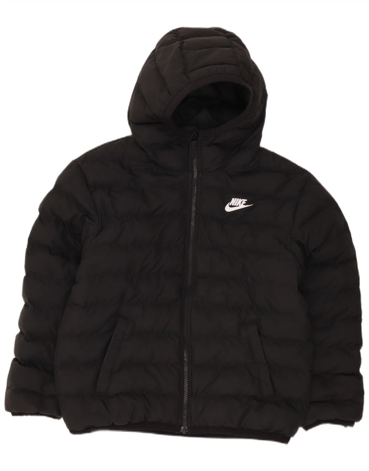 NIKE Polstret hættejakke til drenge 10-11 år Medium sort polyester