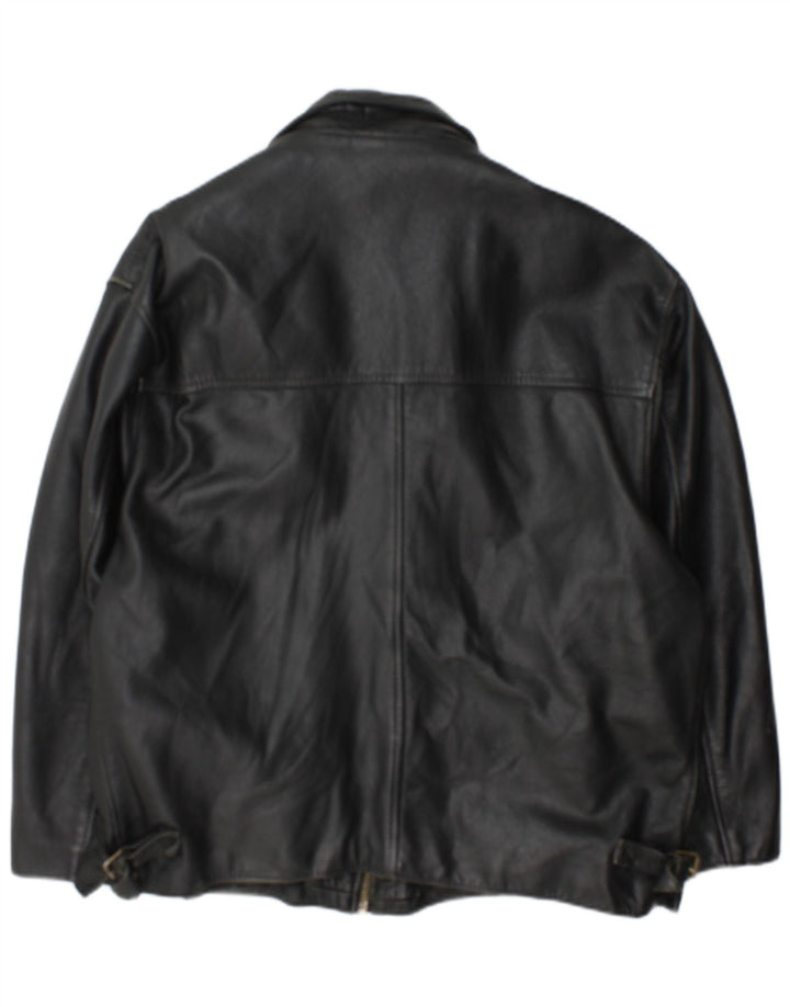 Vintage herre læderjakke UK 42 XL Sort