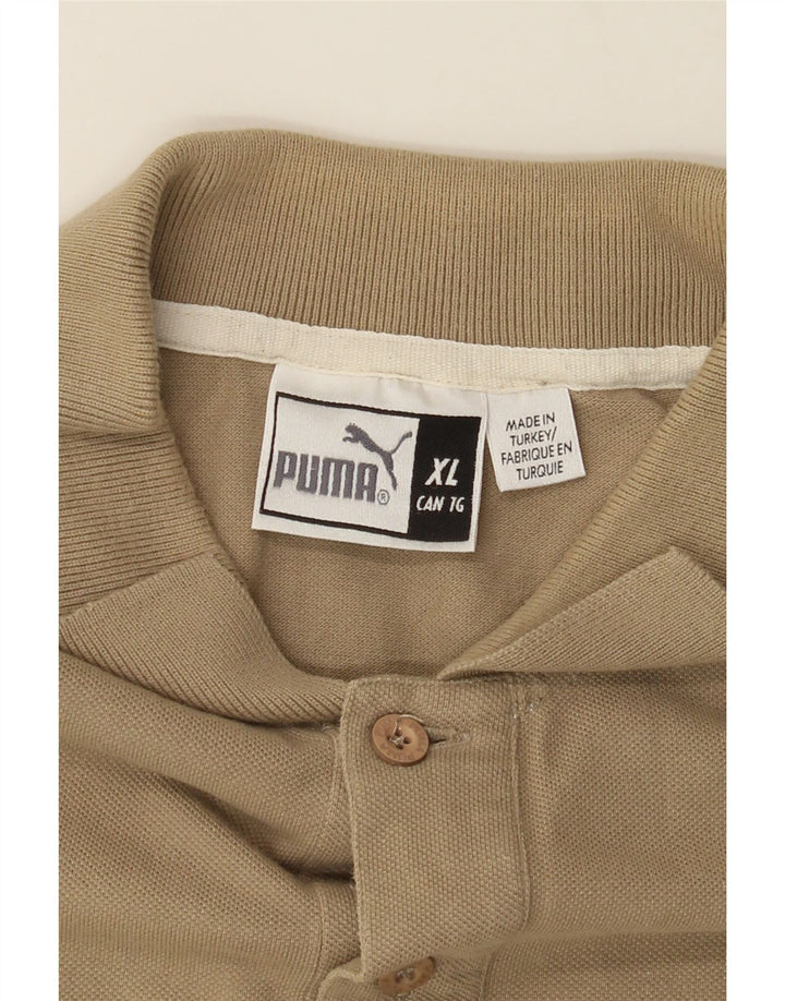 PUMA Mens Polo Shirt XL Beige Vintage Puma and Second-Hand Puma from Messina Hembry 