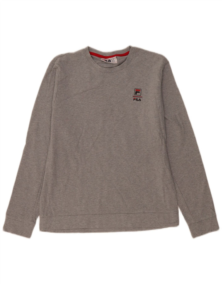 FILA Mens Sweatshirt Jumper Medium Grey Flecked Cotton