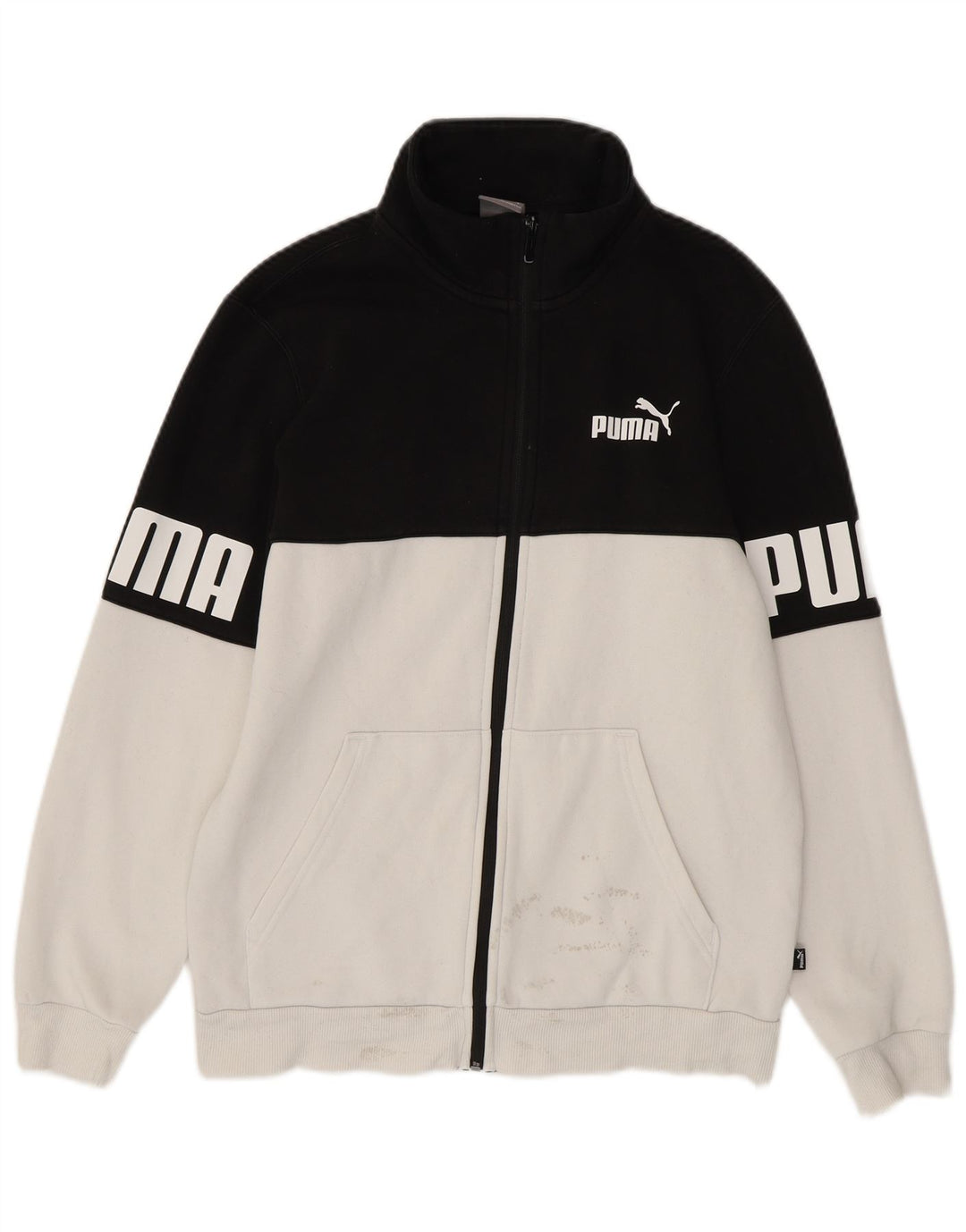 PUMA Herre grafisk træningsdragt Top jakke Lille hvid Colourblock Bomuld
