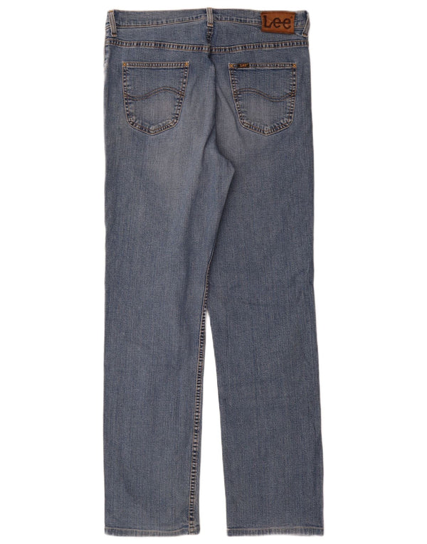 Lee Mens Brooklyn Straight Jeans W36 L36 Blå Bomuld