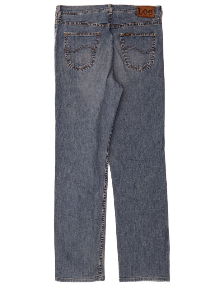 Lee Mens Brooklyn Straight Jeans W36 L36 Blå Bomuld