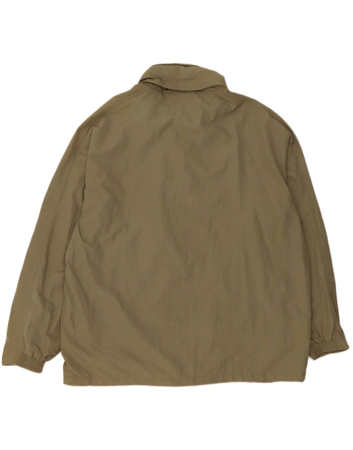DIADORA Regnjakke med hætte til mænd UK 42 XL Khaki Polyamid