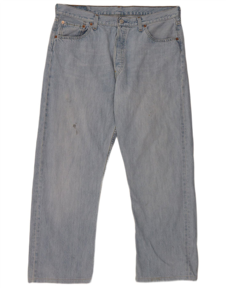Levi's Herre 501 lige jeans W36 L28 blå bomuld