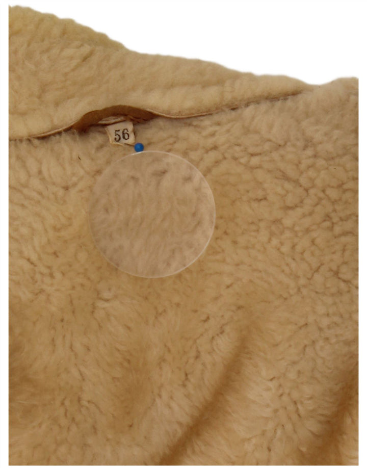 Vintage Herre Double Breasted Shearling Jacket IT 56 3XL Brun